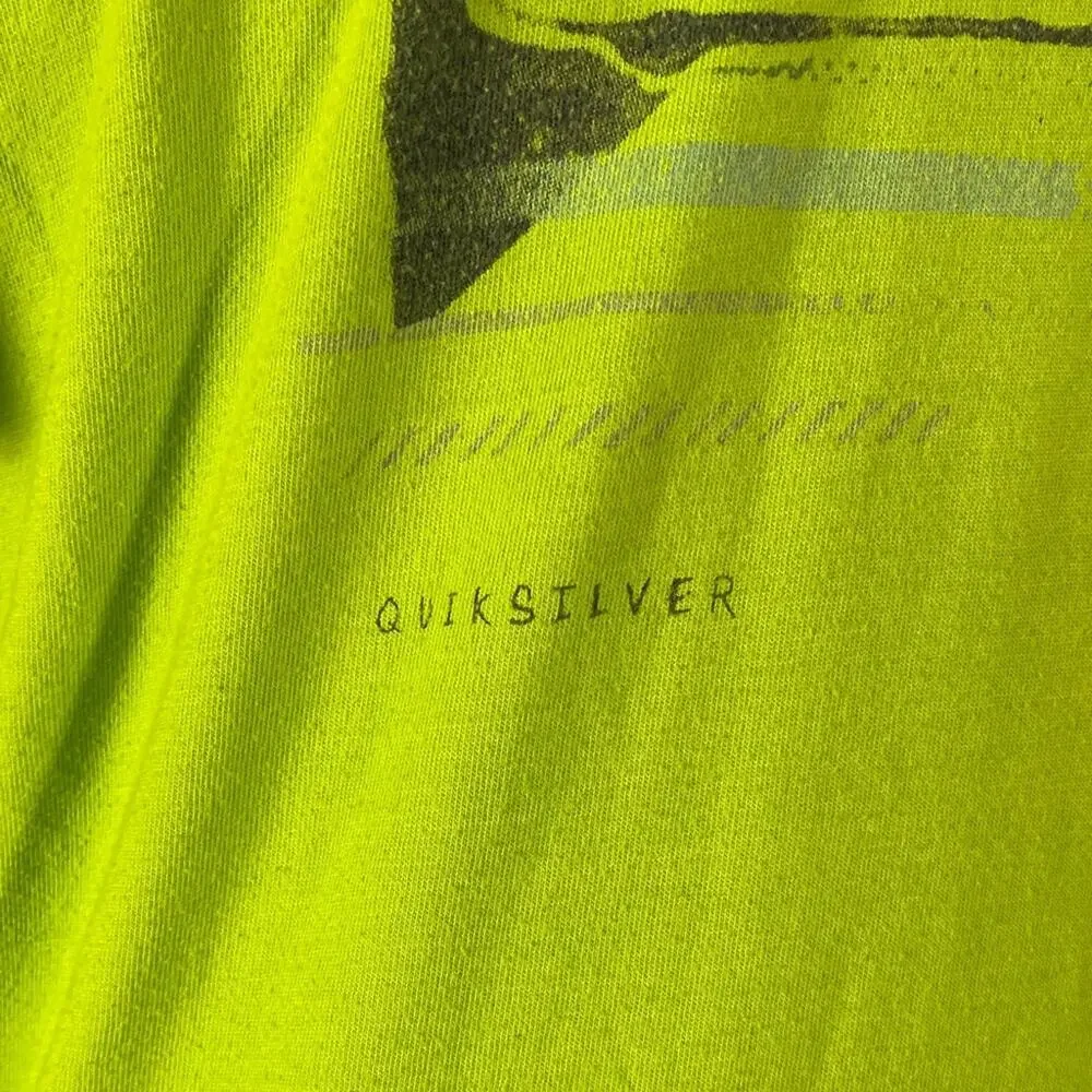 Quiksilver Men's Neon Green Graphic Tee